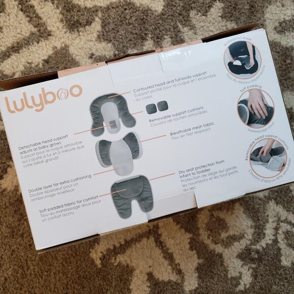 LulyBoo 5-Piece Baby to Toddler Seat Support Cushion in Grey - Picture 4 of 6